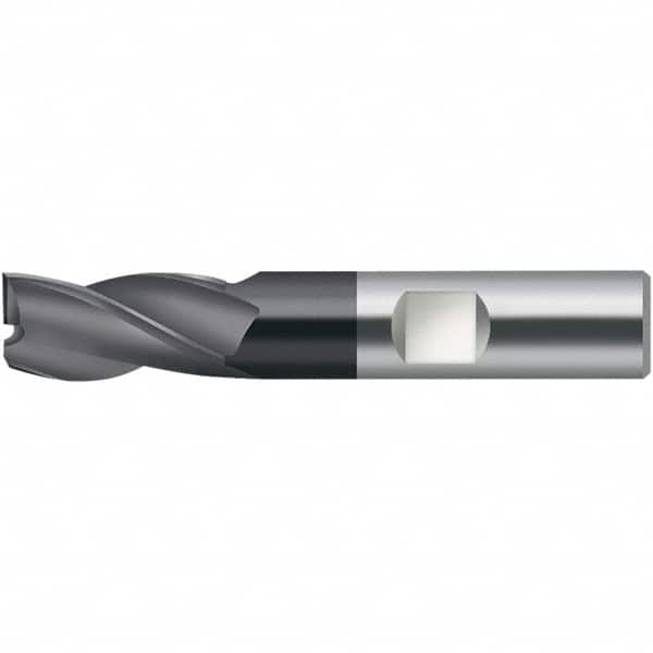 Walter-Prototyp - 7.75mm, 9mm LOC, 8mm Shank Diam, 58mm OAL, 3 Flute, Solid Carbide Square End Mill - TiAlN Finish, 30° Helix, Right Hand Cut, Right Hand Flute, Series MC716-W-3-A - Exact Tooling