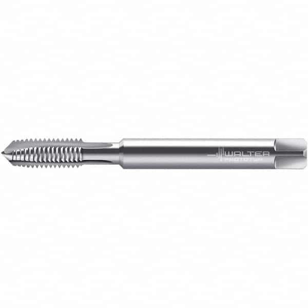 Walter-Prototyp - #3-48, 2 Flute, Uncoated, High Speed Steel Spiral Point Tap - Right Hand Thread, 45.86mm OAL, 9mm Thread Length, 2.8mm Shank Diam, Series 22207 - Exact Tooling