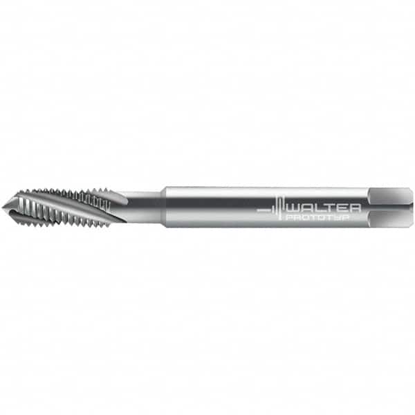 Walter-Prototyp - 1/4-20 ~DIN 2184-1 3 Flute 3B Semi-Bottoming Spiral Flute Tap - High Speed Steel, Uncoated, 81.41mm OAL, Right Hand Flute, Right Hand Thread, 5.020, Series 224104 - Exact Tooling