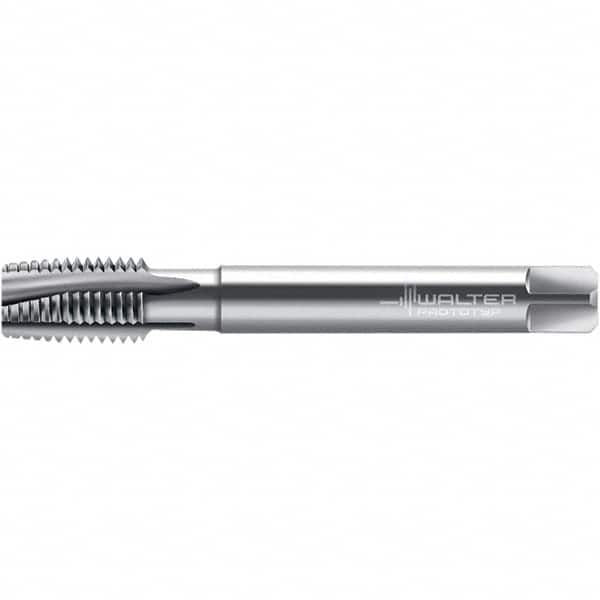 Walter-Prototyp - 1/4-20, 4 Flute, Uncoated, High Speed Steel Spiral Point Tap - Right Hand Thread, 110mm OAL, 23mm Thread Length, 9mm Shank Diam, Series 22257 - Exact Tooling