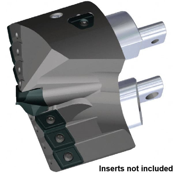 Kennametal - Series KSEM Plus, Head Connection FDS90, 101.6mm Max Diam Interchangeable Pilot Drill Head - KSEMP3400HPGM Pilot Drill, 34mm Pilot Drill Diam, 7 Nonpilot Inserts, 61.78mm Head Length - Exact Tooling