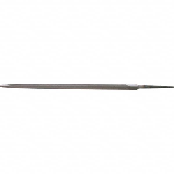 Stanley - 6" Long, Bastard Cut, Triangle American-Pattern File - Single Cut, 0.38" Overall Thickness - Exact Tooling