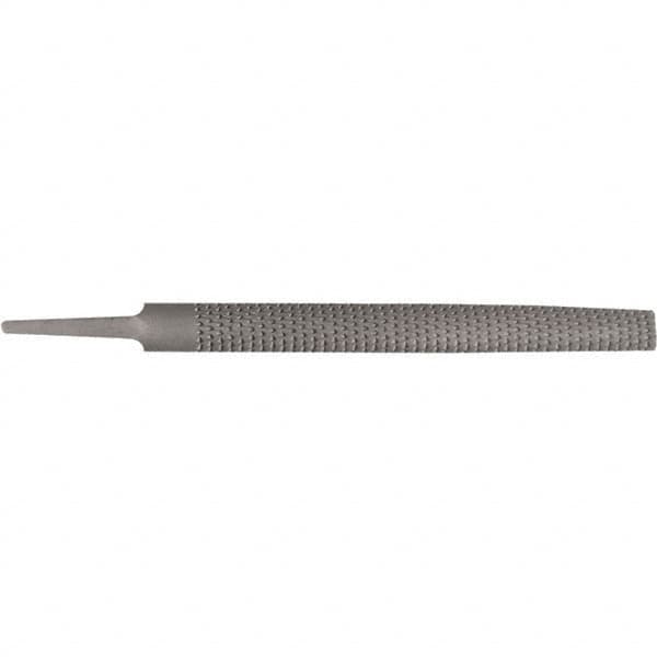 Stanley - 8" Long, Bastard Cut, Half Round American-Pattern File - Single Cut, 1/4" Overall Thickness - Exact Tooling