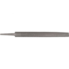 Stanley - 8" Long, Bastard Cut, Half Round American-Pattern File - Single Cut, 1/4" Overall Thickness - Exact Tooling