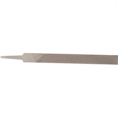 Stanley - 8" Long, Bastard Cut, Flat American-Pattern File - Double Cut, 0.13" Overall Thickness - Exact Tooling