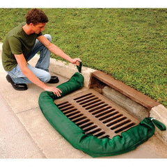UltraTech - 5.33 Gal, 9' Long, 4" Diam, Woven Polymer/Sorb 44 Filter Sock, Sorb 44 - Stormwater & Construction, Green - Exact Tooling