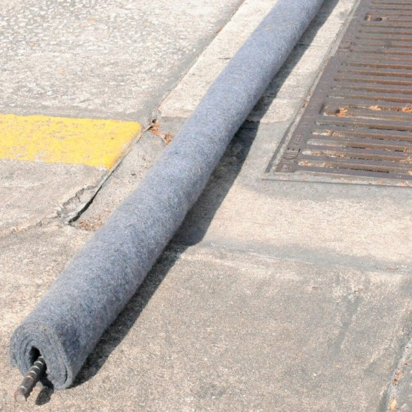 UltraTech - 3.3 Gal, 8' Long, 3" Diam, Ultra-X-TEX Trench Filter Boom - Stormwater & Construction, Gray - Exact Tooling