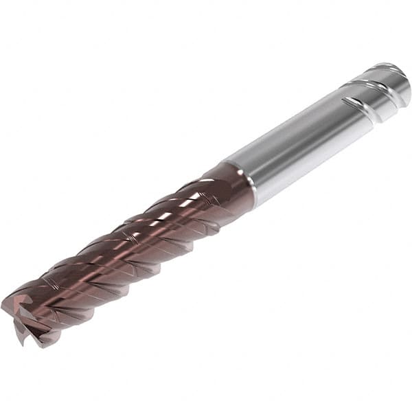 Seco - 16mm, 4 Flute, Single End, Solid Carbide, Corner Chamfer End Mill - 115mm OAL, 48° Helix, Right Hand Flute, 55mm LOC, Right Hand Cut, 65mm Extended Reach - Exact Tooling
