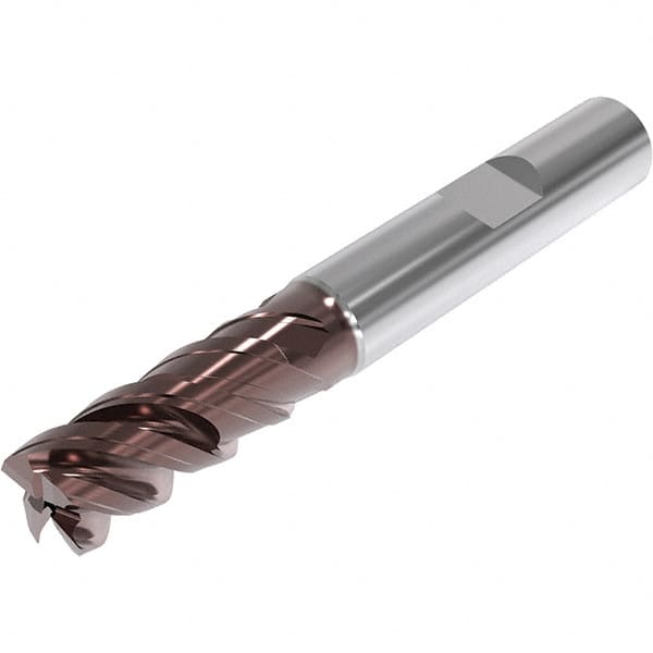Seco - 20mm, 4 Flute, Single End, Solid Carbide, Corner Chamfer End Mill - 104mm OAL, 48° Helix, Right Hand Flute, 40mm LOC, Right Hand Cut, 51mm Extended Reach - Exact Tooling