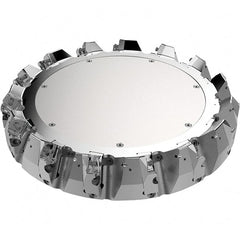 Seco - 315mm Cut Diam, 60mm Arbor Hole, 9mm Max Depth of Cut, 48° Indexable Chamfer & Angle Face Mill - 14 Inserts, 80 Insert, Right Hand Cut, 14 Flutes, Through Coolant, Series R220.54 - Exact Tooling
