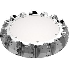 Seco - 315mm Cut Diam, 60mm Arbor Hole, 11mm Max Depth of Cut, 71° Indexable Chamfer & Angle Face Mill - 14 Inserts, 80 Insert, Right Hand Cut, 14 Flutes, Through Coolant, Series R220.56 - Exact Tooling