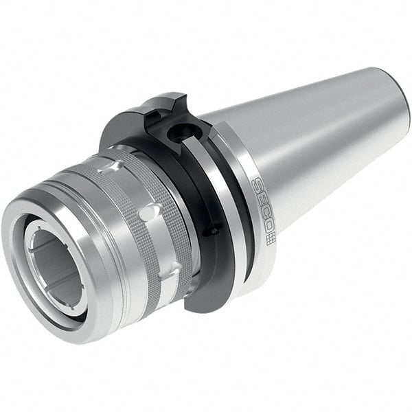 Seco - CAT50 Taper Shank, 1-1/4" Hole Diam x 2.76" Nose Diam Milling Chuck - 3.54" Projection, 0.0002" TIR, - Exact Tooling