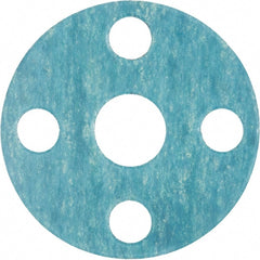 Value Collection - 1-1/2" Pipe, 1-29/32" ID x 5" OD Flange Gasket - Aramid Fiber with Buna-N Binder, Blue, 1/8" Thick - Exact Tooling