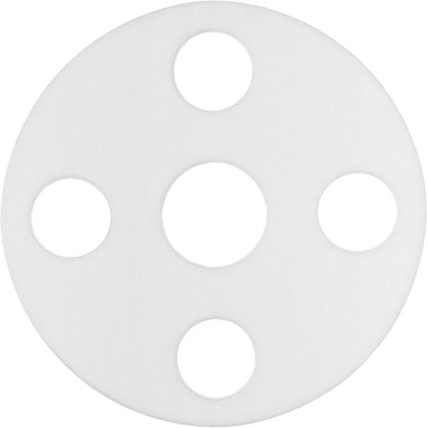 Value Collection - 5" Pipe, 5-9/16" ID x 11" OD Flange Gasket - Compressible ePTFE Plastic, White, 1/16" Thick - Exact Tooling