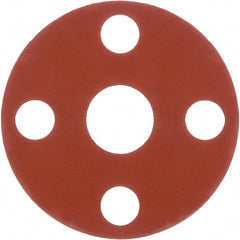 Value Collection - 6" Pipe, 6-5/8" ID x 11" OD Flange Gasket - Silicone Rubber, Red, 1/8" Thick - Exact Tooling