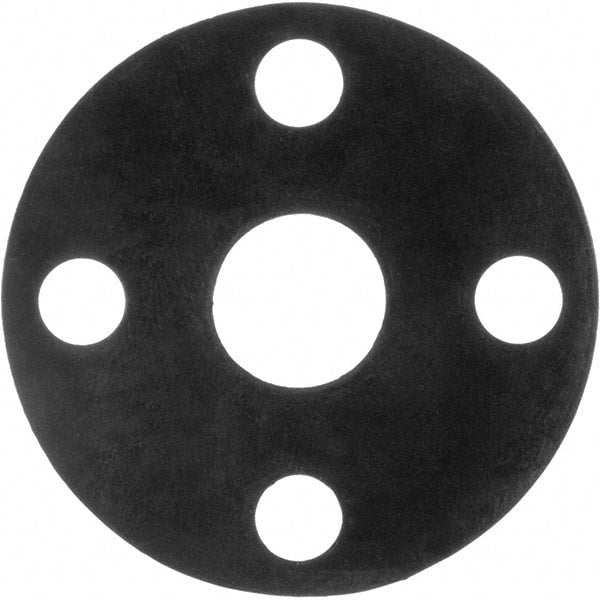 Value Collection - 2-1/2" Pipe, 2-7/8" ID x 7-1/2" OD Flange Gasket - Viton Rubber, Black, 1/8" Thick - Exact Tooling