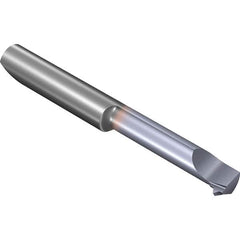 Vargus - 16mm Cutting Depth, 28 Max TPI, 3.6mm Diam, Internal Thread, Solid Carbide, Single Point Threading Tool - TiCN Finish, 35mm OAL, 4mm Shank Diam, 0.9mm Projection from Edge, 60° Profile Angle - Exact Tooling