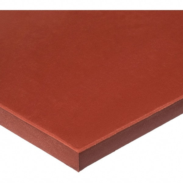 Value Collection - 36" Long, 36" Wide, Silicone Rubber Foam Sheet - 40A Durometer, Red, -60 to 400°F, 700 psi Tensile Strength, Plain Backing - Exact Tooling