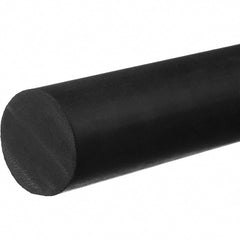 Value Collection - 5' Long, Hard Round Viton Cord - 3/8" Diam, Black - Exact Tooling