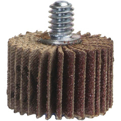 Norton - 1" Diam x 5/8" Face Width, Coarse Aluminum Oxide Coated Mounted Flap Wheel - Exact Tooling