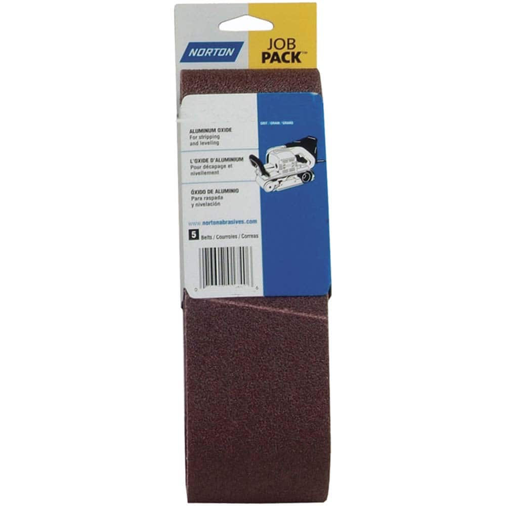 Norton - 3" Wide x 24" OAL, 50 Grit, Aluminum Oxide Abrasive Belt - Exact Tooling