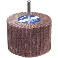 Norton - 4" Diam x 1" Face Width, Very Fine Aluminum Oxide Nonwoven Mounted Flap Wheel - Exact Tooling