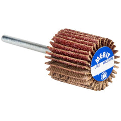 Norton - 3/4" Diam x 5/8" Face Width, Coarse Aluminum Oxide Coated Mounted Flap Wheel - Exact Tooling