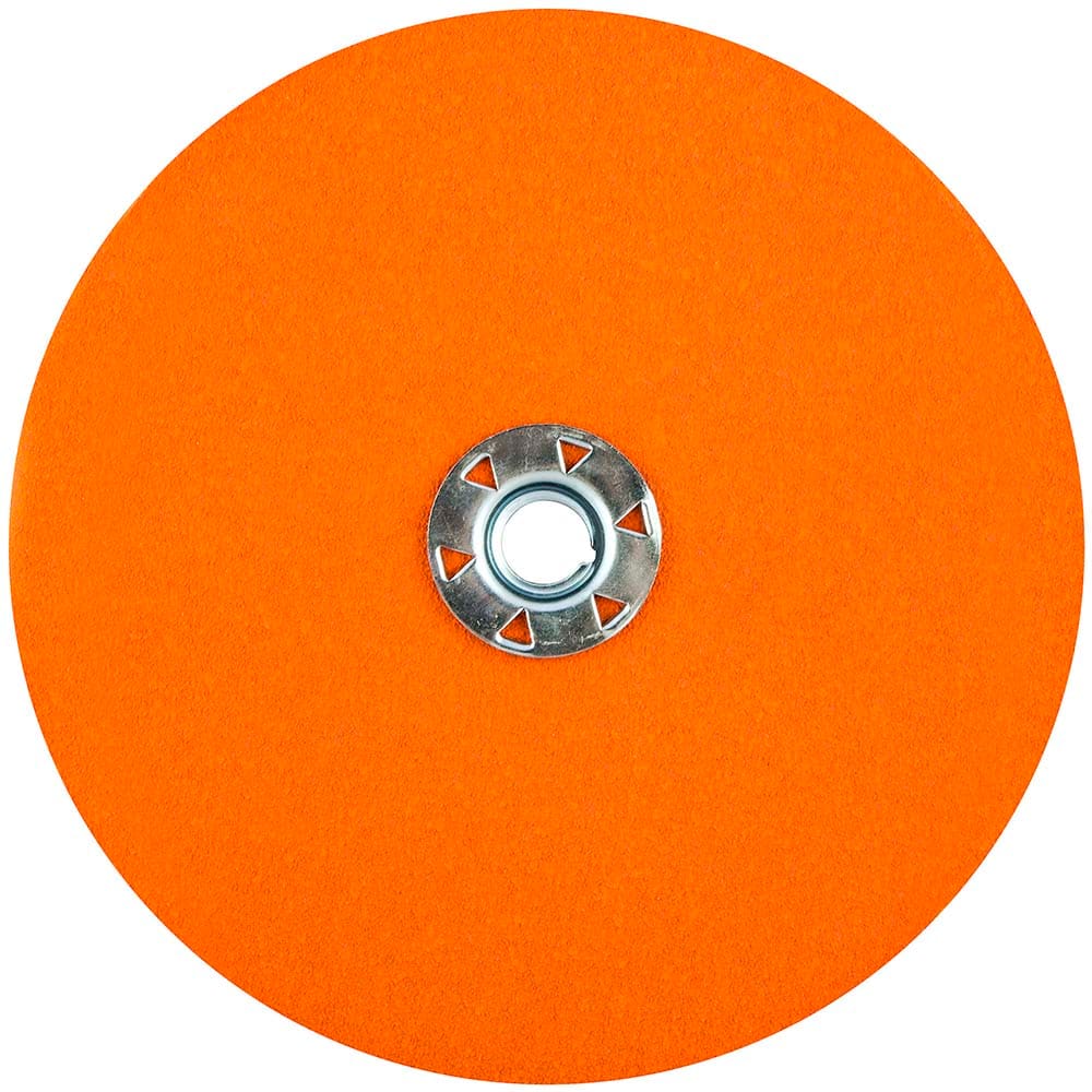Norton - 7" Diam, 5/8" Hole, 80 Grit Ceramic Alumina Fiber Disc - Exact Tooling