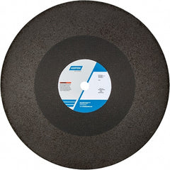 Norton - 20" 24 Grit Aluminum Oxide Cutoff Wheel - 3/16" Thick, 1" Arbor, 2,710 Max RPM, Use with Chop Saws - Exact Tooling