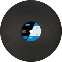 Norton - 20" 24 Grit Aluminum Oxide Cutoff Wheel - 5/32" Thick, 1" Arbor, 2,710 Max RPM, Use with Chop Saws - Exact Tooling