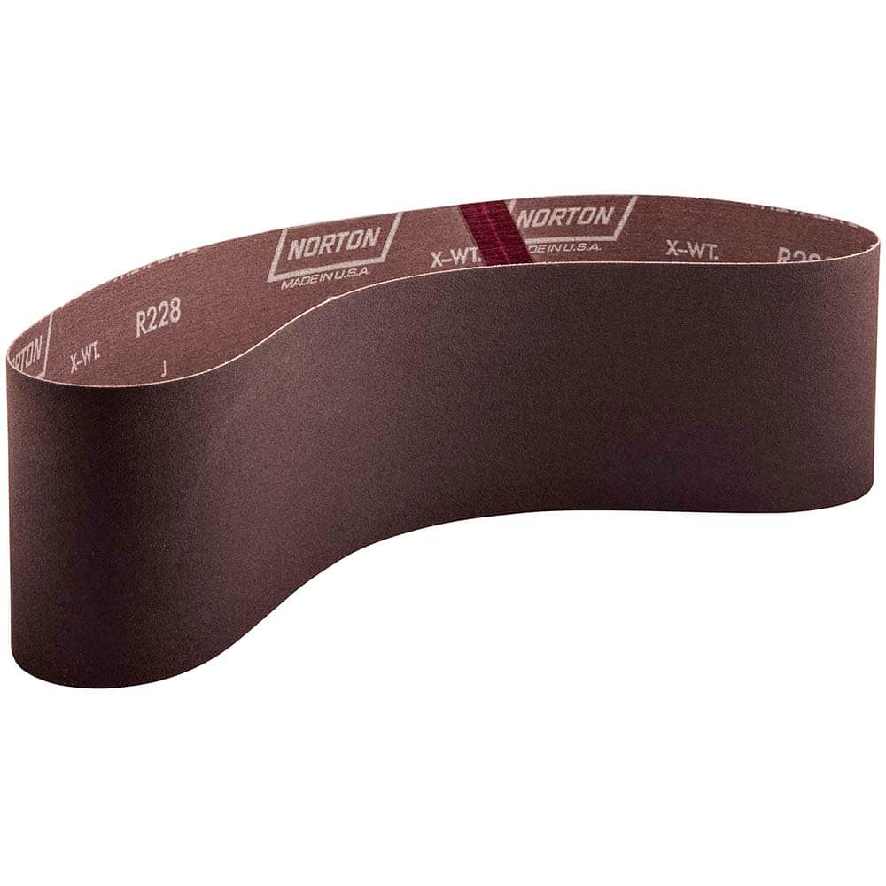 Norton - 4" Wide x 36" OAL, 36 Grit, Aluminum Oxide Abrasive Belt - Exact Tooling