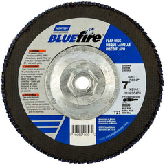 Norton - 7" 80 Grit 5/8-11 Center Hole Type 27 Zirconia Alumina Flap Disc - Exact Tooling
