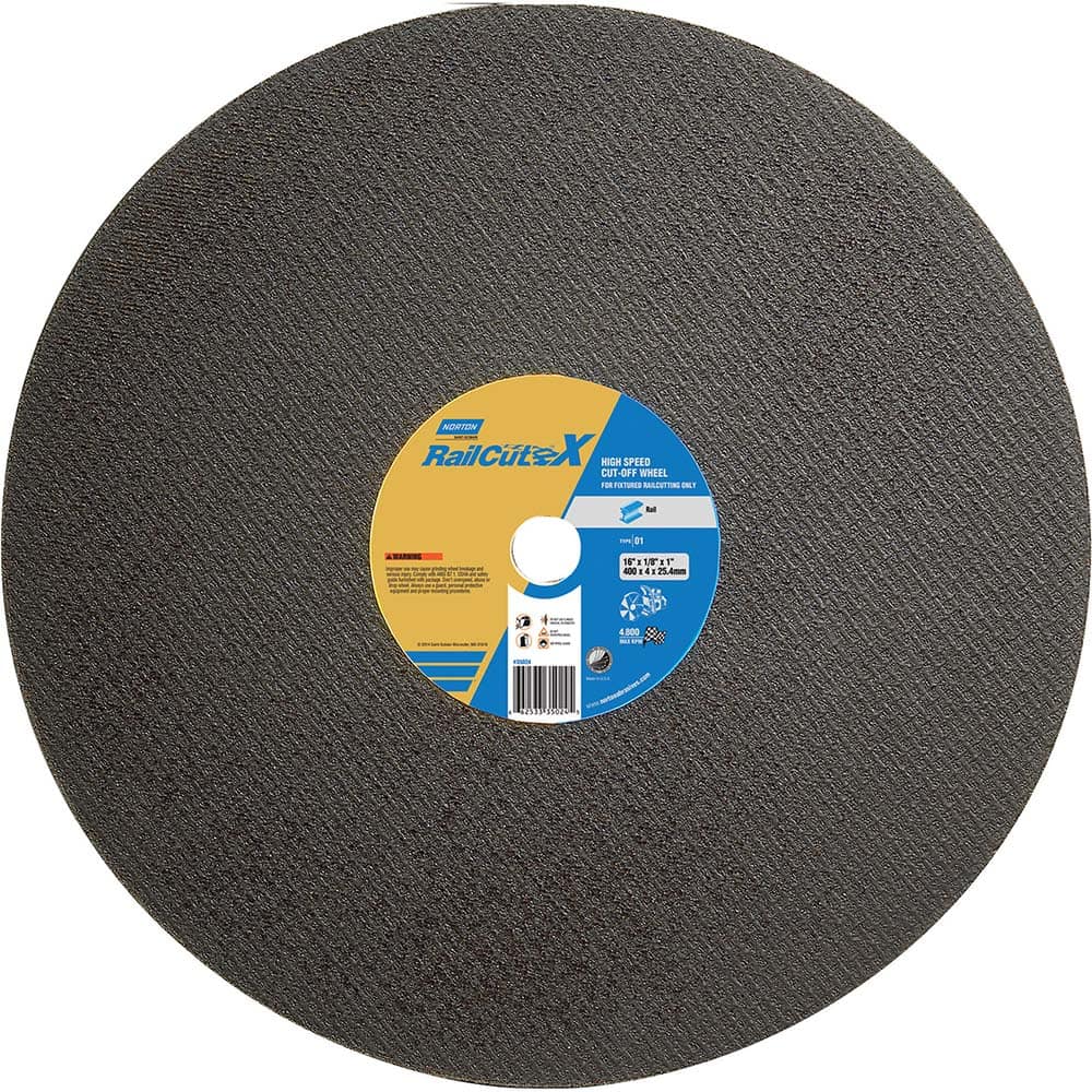 Norton - 14 x 1/8, 1" Hole 24 Grit Zirconia Alumina Cutoff Wheel - Exact Tooling