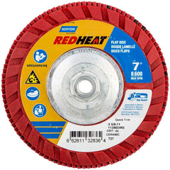 Norton - 7" 60 Grit 5/8-11 Center Hole Type 27 Ceramic Alumina Flap Disc - Exact Tooling