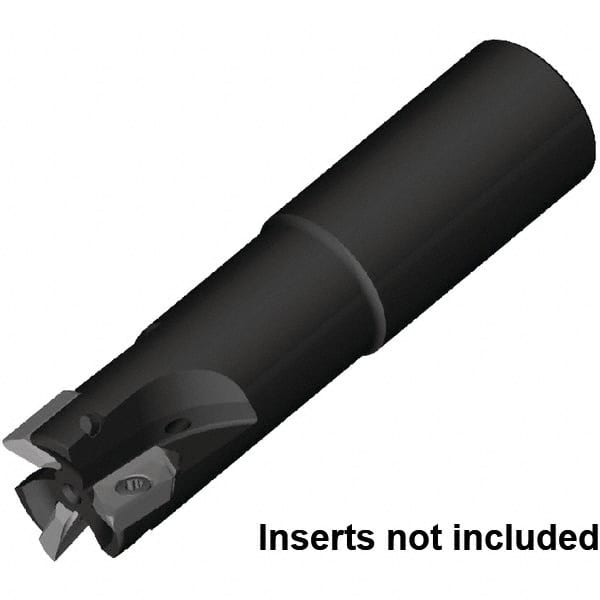 Kennametal - 32mm Cut Diam, 16mm Max Depth of Cut, 32mm Shank Diam, 135mm OAL, Indexable Square Shoulder End Mill - ZDET16M5..721 Inserts, Cylindrical Shank, 0° Lead Angle, Through Coolant, Series 5720 - Exact Tooling