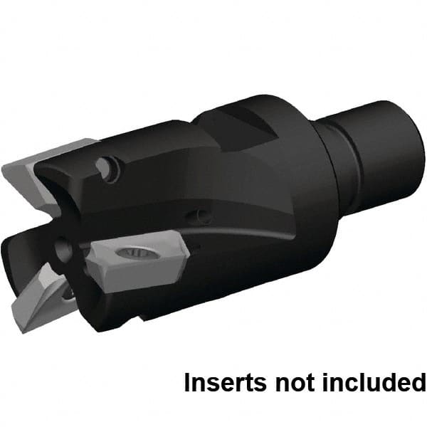 Kennametal - 1-1/4" Cut Diam, 16mm Max Depth of Cut, 72.97mm OAL, Indexable Square Shoulder End Mill - ZDET16M5..721 Inserts, M16 Modular Connection, 0° Lead Angle, Through Coolant, Series 5720 - Exact Tooling