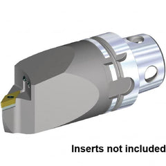 Kennametal - Left Hand Cut, Size KM4X63, VB.. 160408 & VB.. 332 Insert Compatiblity, Internal Modular Turning & Profiling Cutting Unit Head - 115mm Head Length, Through Coolant, Series KM4X - Exact Tooling