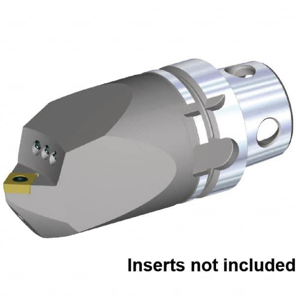Kennametal - Neutral Cut, Size KM4X63, CC.. 120408 & CC.. 432 Insert Compatiblity, Internal Modular Turning & Profiling Cutting Unit Head - 115mm Head Length, Through Coolant, Series KM4X - Exact Tooling