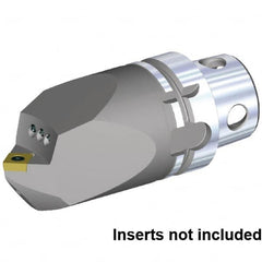 Kennametal - Neutral Cut, Size KM4X63, CC.. 120408 & CC.. 432 Insert Compatiblity, Internal Modular Turning & Profiling Cutting Unit Head - 115mm Head Length, Through Coolant, Series KM4X - Exact Tooling