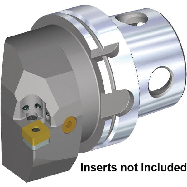 Kennametal - Left Hand Cut, Size KM4X100, CN..543 & CN.. 160612 Insert Compatiblity, External Modular Turning & Profiling Cutting Unit Head - 63mm Ctr to Cutting Edge, 100mm Head Length, Through Coolant, Series KM4X - Exact Tooling