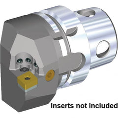 Kennametal - Right Hand Cut, Size KM4X63, CN.. 120408 & CN.. 432 Insert Compatiblity, Internal Modular Turning & Profiling Cutting Unit Head - 43mm Ctr to Cutting Edge, 70mm Head Length, Through Coolant, Series KM4X - Exact Tooling
