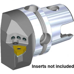 Kennametal - Right Hand Cut, Size KM40TS, WN.. 080408 & WN.. 432 Insert Compatiblity, Internal Modular Turning & Profiling Cutting Unit Head - 27mm Ctr to Cutting Edge, 40mm Head Length, Through Coolant, Series KM40 - Exact Tooling