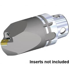 Kennametal - Neutral Cut, Size KM4X63, CN.. 120408 & CN.. 432 Insert Compatiblity, Internal Modular Turning & Profiling Cutting Unit Head - 115mm Head Length, Through Coolant, Series KM4X - Exact Tooling