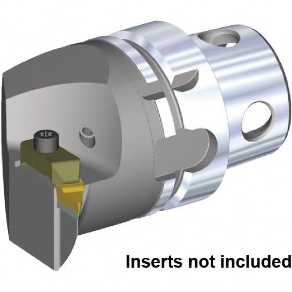 Kennametal - Left Hand Cut, Size KM4X63, VCGR160408 & VPGR332 Insert Compatiblity, Internal Modular Turning & Profiling Cutting Unit Head - 43mm Ctr to Cutting Edge, 70mm Head Length, Through Coolant, Series Top Notch - Exact Tooling
