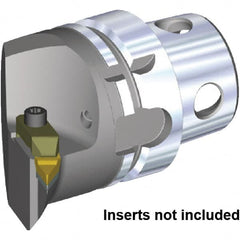 Kennametal - Right Hand Cut, Size KM4X63, VCGR160408 & VPGR332 Insert Compatiblity, Internal Modular Turning & Profiling Cutting Unit Head - 43mm Ctr to Cutting Edge, 70mm Head Length, Through Coolant, Series Top Notch - Exact Tooling