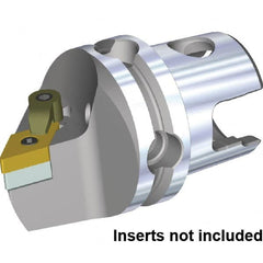 Kennametal - Right Hand Cut, Size KM63TS, DN.. 150608 & DN.. 442 Insert Compatiblity, External Modular Turning & Profiling Cutting Unit Head - 115mm Head Length, Through Coolant, Series Kenloc - Exact Tooling