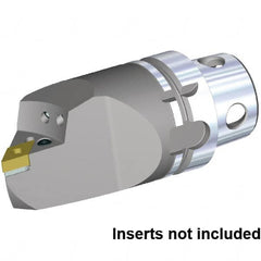 Kennametal - Left Hand Cut, Size KM4X63, DN.. 150608 & DN.. 442 Insert Compatiblity, External Modular Turning & Profiling Cutting Unit Head - 115mm Head Length, Through Coolant, Series KM4X - Exact Tooling