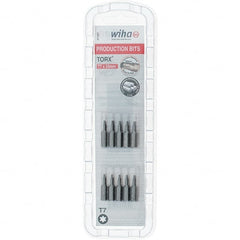 Wiha - 1/4" Drive T7 Torx Screwdriver Bit - 1" OAL, Insert Bit - Exact Tooling