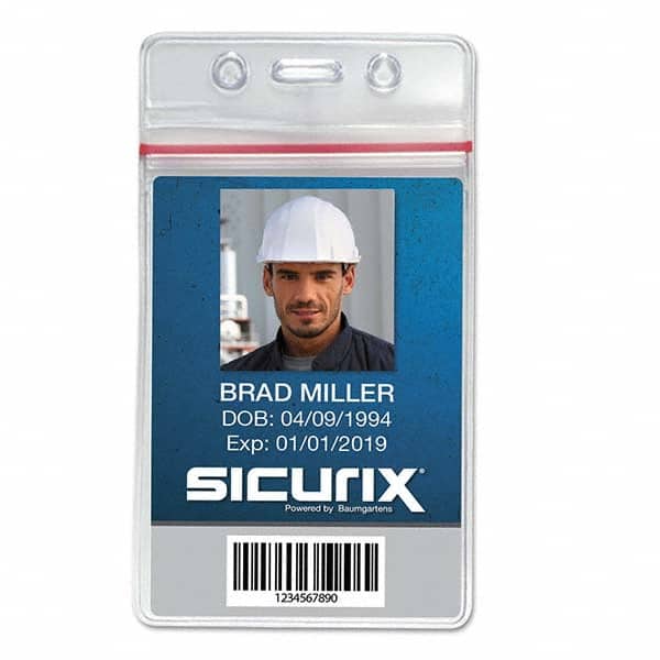 Sicurix - Badge Holders Attachment Type: Clip-On Horizontal or Vertical Holder: Vertical - Exact Tooling
