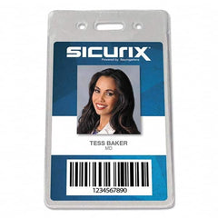 Sicurix - Badge Holders Attachment Type: Clip-On Horizontal or Vertical Holder: Vertical - Exact Tooling